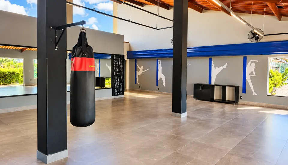 Espaço de aulas do condomínio